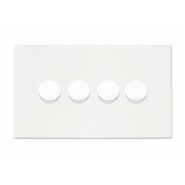 Hartland G2 Matt White 4g Wi-Fi Rotary Master LED Dimmer Matt White – Rated at 250W/VA in Trailing Edge (100W/VA Leading Edge) requires a 47mm back box