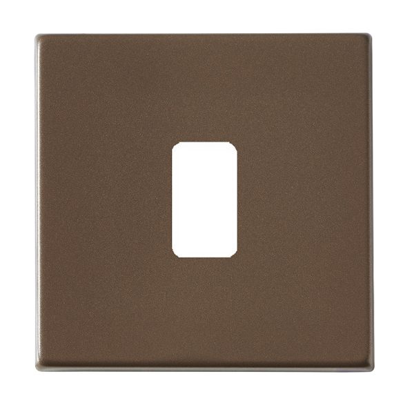 Hartland G2 GRID-IT Richmond Bronze 1 Gang Grid Fix Aperture Plate with Grid