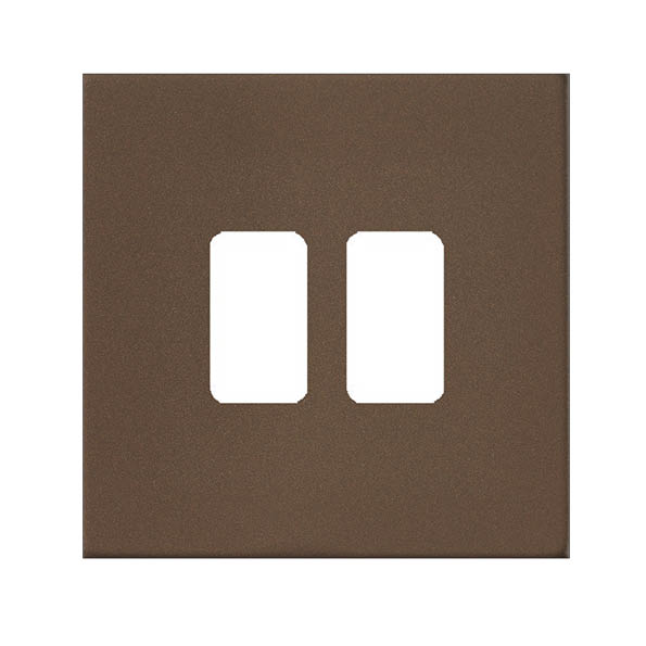 Hartland G2 GRID-IT Richmond Bronze 2 Gang Grid Fix Aperture Plate with Grid