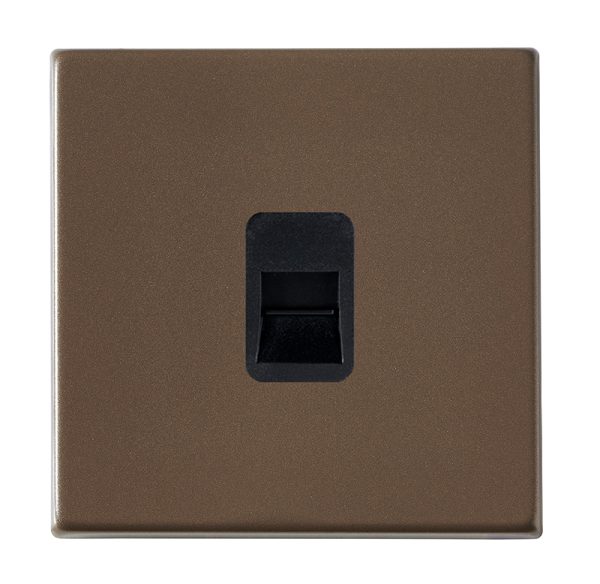 Hartland G2 Richmond Bronze 1 gang Telephone Slave Black