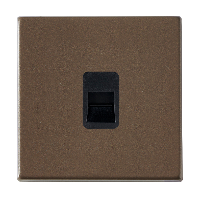 Hartland G2 Richmond Bronze 1 gang Telephone Slave Black