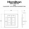 Hartland CFX Richmond Bronze 2 gang RJ45 CAT 5E Outlet - Unshielded Black