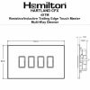 Hartland CFX Polished Brass 4x250W/210VA Resistive/Inductive Trailing Edge Touch Master Multi-Way Dimmers Polished Brass/White - Image 2