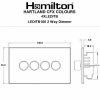 Hartland CFX Colours Jet Black 4 gang 100W LED 2 Way Push On/Off Rotary Dimmer Black - Image 2