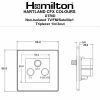 Hartland CFX Colours Pillar Box Red Non-Isolated TV+FM+SAT Triplexer 1in/3out (DAB Compatible) Black - Image 2