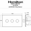 Hartland G2 Matt Black 3 gang 100W LED 2 Way Push On/Off Rotary Dimmer Matt Black - Image 2