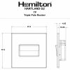Hartland G2 Matt White 1 gang 10A Triple Pole Rocker White/White - Image 2