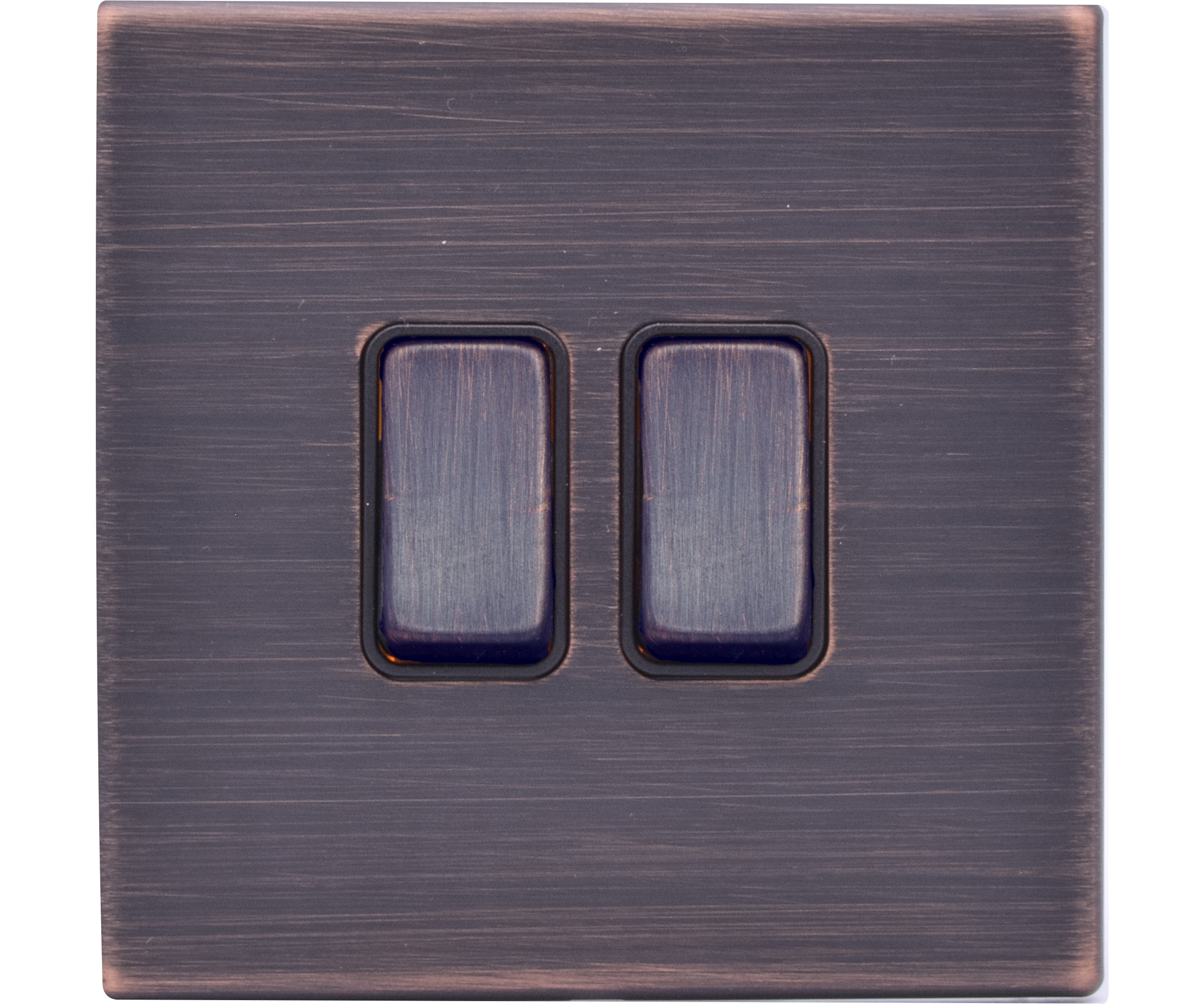 Hartland G2 Etrium Bronze 1 gang 10AX 2 Way Rocker + 1 gang 10AX Intermediate Rocker Etrium Bronze/Black