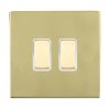 Sheer CFX Polished Brass 2x250W/210VA Resistive/Inductive Trailing Edge Touch Master Multi-Way Dimmers Polished Brass/White