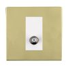 Sheer CFX Polished Brass 1 gang Non-Isolated Satellite White