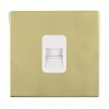 Sheer CFX Polished Brass 1 gang Telephone Slave White