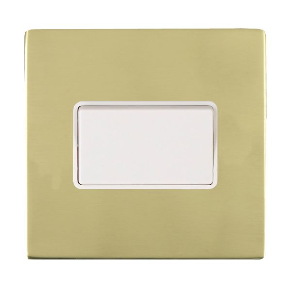 Sheer CFX Polished Brass 1 gang 10A Triple Pole Rocker White/White