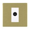 Sheer CFX Satin Brass 1 gang Non-Isolated TV (Male) (DAB Compatible) White
