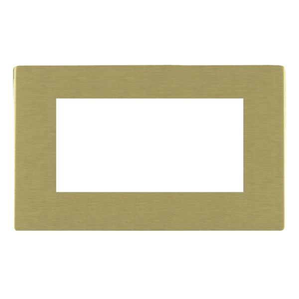 Sheer CFX EuroFix Satin Brass Double Plate complete with 4 EuroFix Apertures 100x50mm and Grid