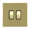 Sheer CFX Satin Brass 2 gang 20AX Intermediate Rocker Satin Brass/Black