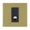 Sheer CFX Satin Brass 1 gang Isolated Satellite Black