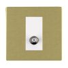 Sheer CFX Satin Brass 1 gang Non-Isolated Satellite White