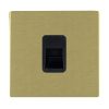 Sheer CFX Satin Brass 1 gang Telephone Slave Black