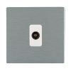 Sheer CFX Satin Steel 1 gang Isolated TV 1in/1out White