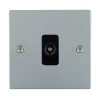 Sheer Satin Chrome 1 gang Non-Isolated Television 1in/1out Black