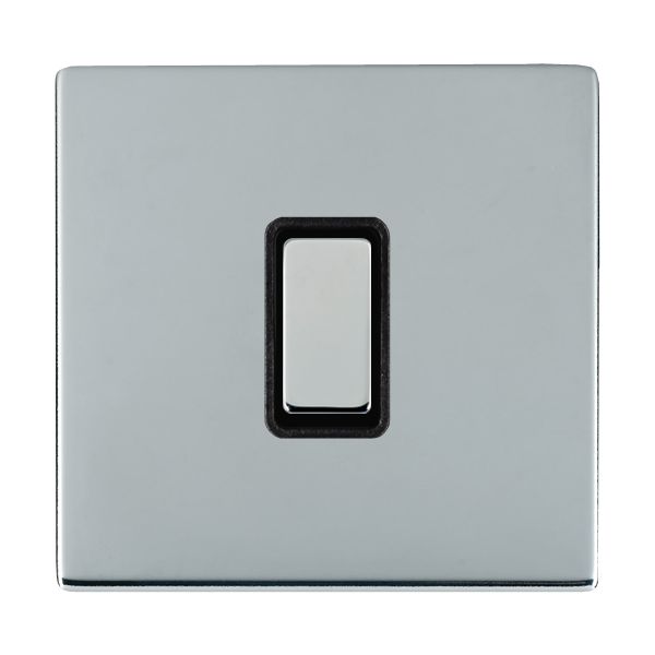 Sheer CFX Bright Chrome 1x250W/210VA Resistive/Inductive Trailing Edge Touch Master Multi-Way Dimmer Bright Chrome/Black