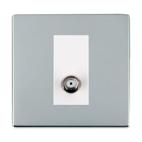 Sheer CFX Bright Chrome 1 gang Isolated Satellite White