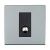 Sheer CFX Bright Chrome 1 gang Non-Isolated Satellite Black