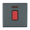 Sheer CFX Black Nickel 1 gang 45A Double Pole Rocker and Neon Red/Black