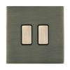 Sheer CFX Antique Brass 2x250W/210VA Resistive/Inductive Trailing Edge Touch Master Multi-Way Dimmers Antique Brass/Black