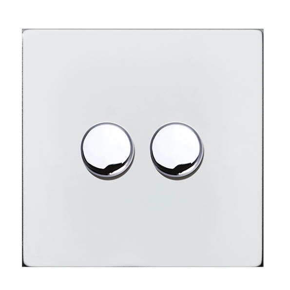 Sheer G2 Bright Chrome 2g Wi-Fi Rotary Master LED Dimmer Bright Chrome – Rated at 250W/VA in Trailing Edge (100W/VA Leading Edge)