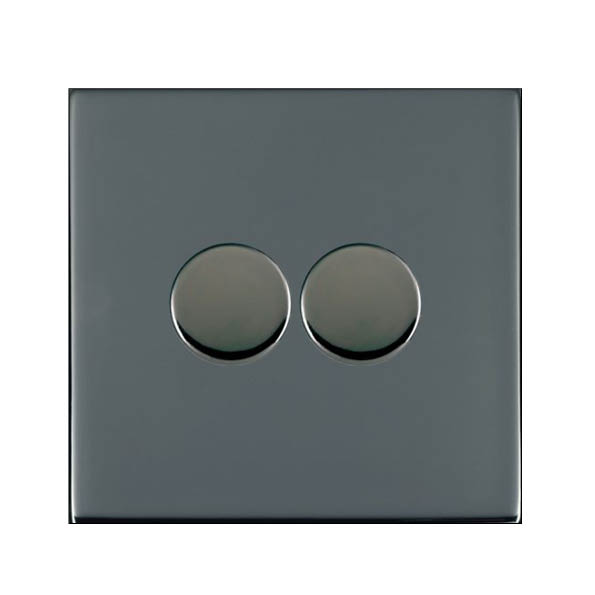 Sheer G2 Black Nickel 2 gang 250W LED 2 Way Push On/Off Rotary Dimmer Black Nickel Minimum Load = 5W(LED) Maximum Load = 250W(LED) Trailing Edge / 150W(LED) Leading Edge per gang