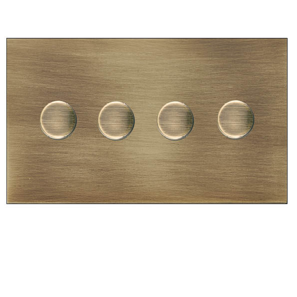 Sheer G2 Antique Brass 4g Wi-Fi Rotary Master LED Dimmer Antique Brass – Rated at 250W/VA in Trailing Edge (100W/VA Leading Edge) requires a 47mm back box