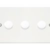 Sheer Matt White 3g Wi-Fi Rotary Master LED Dimmer Matt White - Rated at 250W/VA in Trailing Edge (100W/VA Leading Edge)