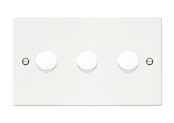 Sheer Matt White 3g Wi-Fi Rotary Master LED Dimmer Matt White - Rated at 250W/VA in Trailing Edge (100W/VA Leading Edge)