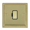 Cheriton Georgian Polished Brass 1 gang 13A Fuse Only Polished Brass/Black