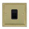 Cheriton Georgian Polished Brass 1 gang Telephone Slave Black