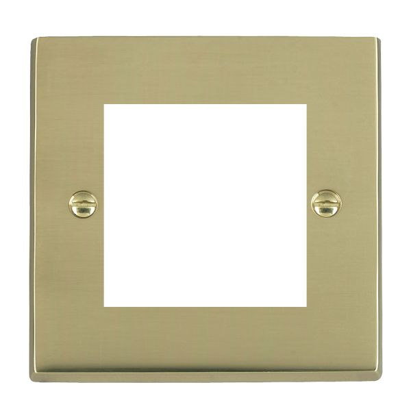 Cheriton Victorian EuroFix Polished Brass Single Plate complete with 2 EuroFix Apertures 50x50mm and Grid