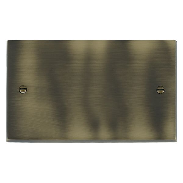 Cheriton Victorian Antique Brass Double Blank Plate