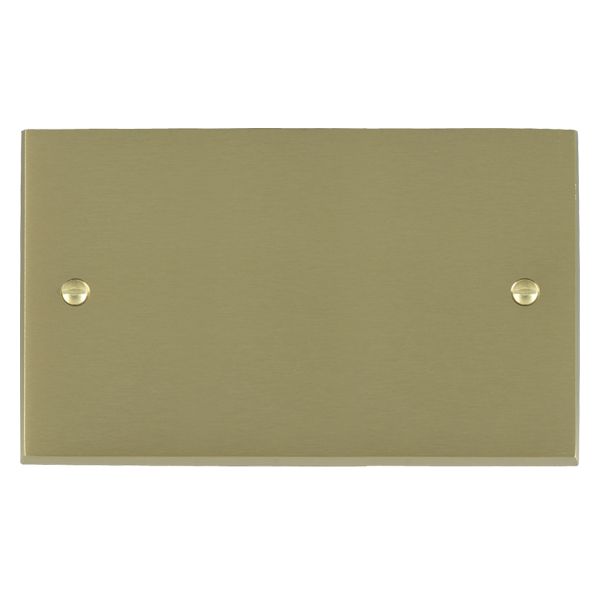 Cheriton Victorian Satin Brass Double Blank Plate