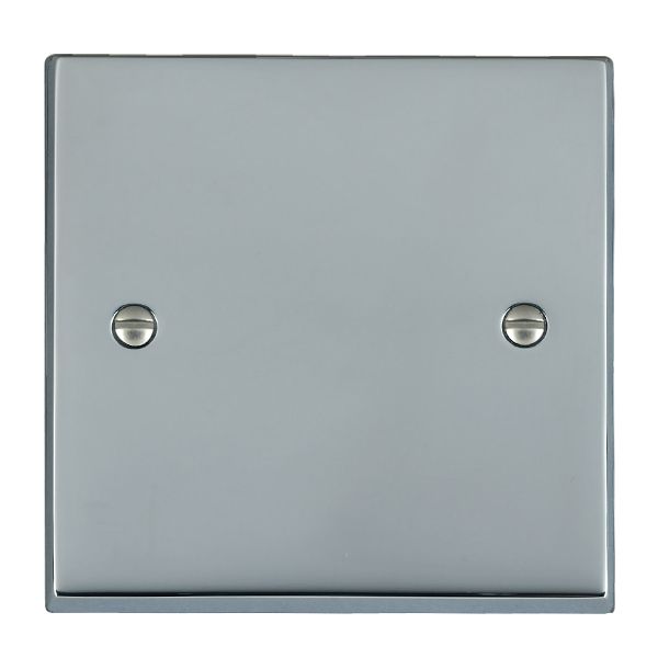 Cheriton Victorian Bright Chrome Single Blank Plate