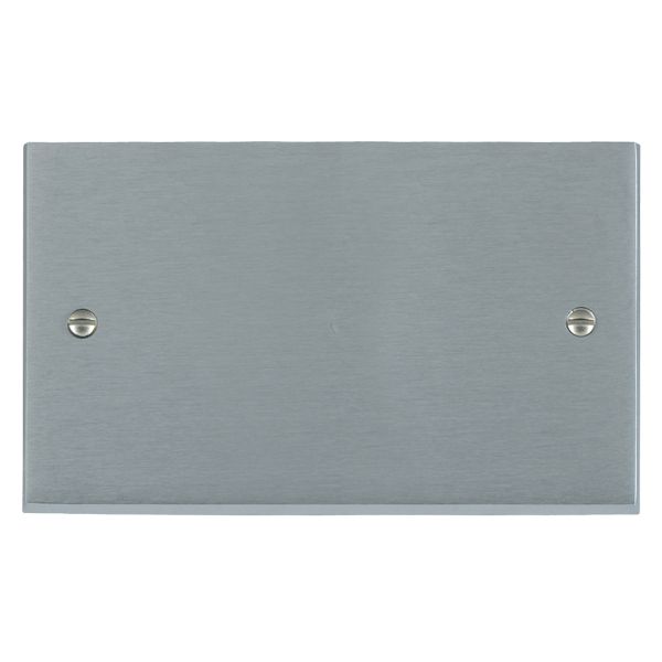 Cheriton Victorian Satin Chrome Double Blank Plate