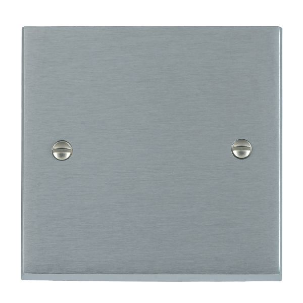 Cheriton Victorian Satin Chrome Single Blank Plate
