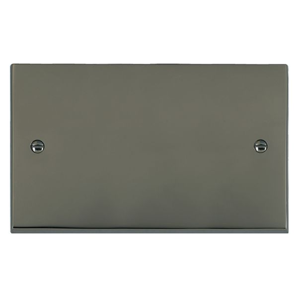 Cheriton Victorian Black Nickel Double Blank Plate