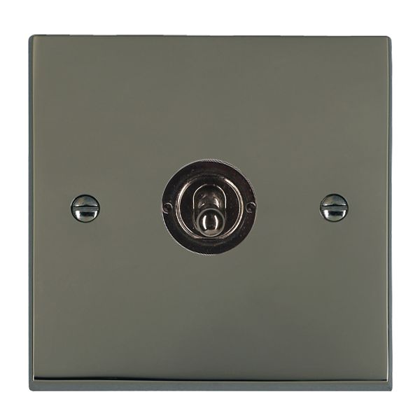 Cheriton Victorian Black Nickel 1 gang 20AX Double Pole Toggle Black Nickel