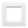 White 1G 2 Euro Module Plate