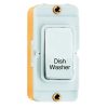 Grid-IT 20AX Double Pole Rocker Module Dish Washer White/White