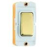 Grid-IT 20AX Double Pole Rocker Module Polished Brass/White