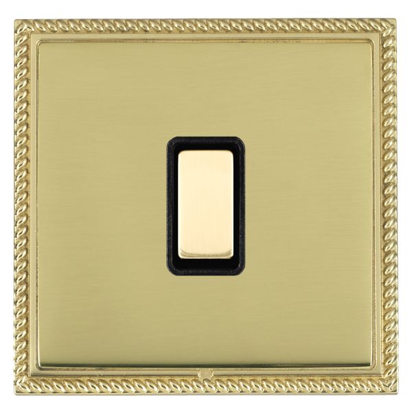 Linea-Georgian CFX Polished Brass Frame/Polished Brass Front 1 gang Multi-Way Touch Slave Controller Polished Brass/Black
