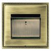 Linea-Georgian CFX Antique Brass Frame/Antique Brass Front 1 gang 10A (6AX) Card Switch On/Off with Blue LED Locator Antique Brass/Black