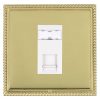 Linea-Georgian CFX Polished Brass Frame/Polished Brass Front 1 gang RJ45 CAT 5E Outlet - Unshielded White
